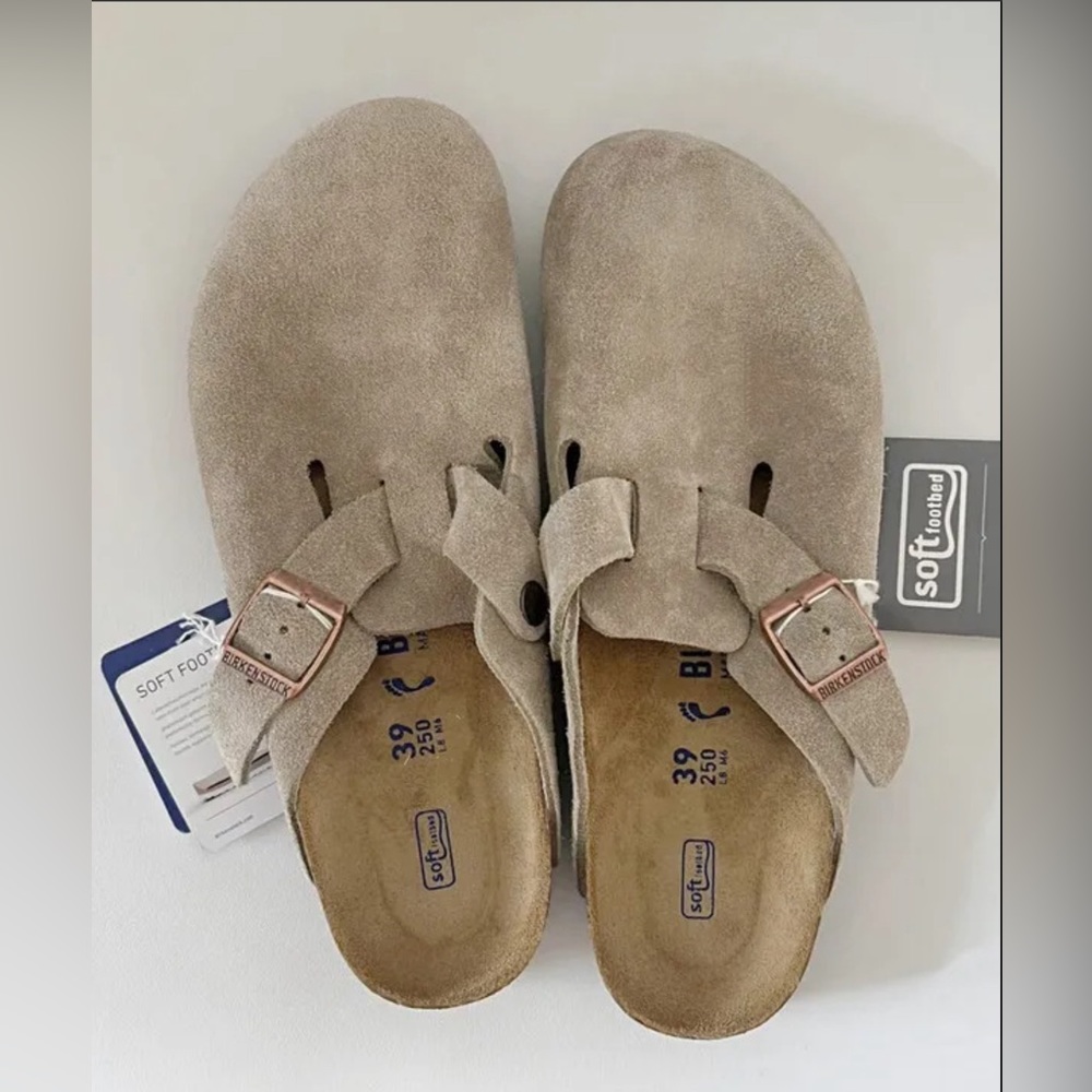 Birkenstock Boston Taupe Suede  39